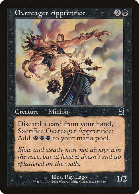 【Foil】【EN】熱心すぎる弟子/Overeager Apprentice [ODY] 黒C No.154