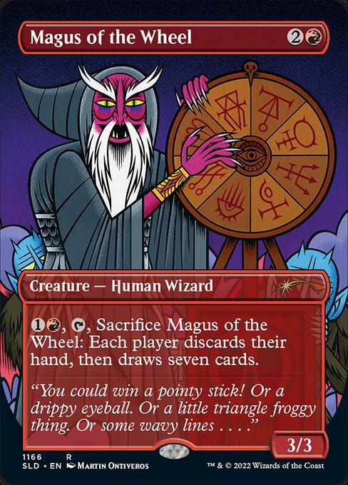 【フルアート】【Foil】【EN】輪の大魔術師/Magus of the Wheel [SLD] 赤R No.1166