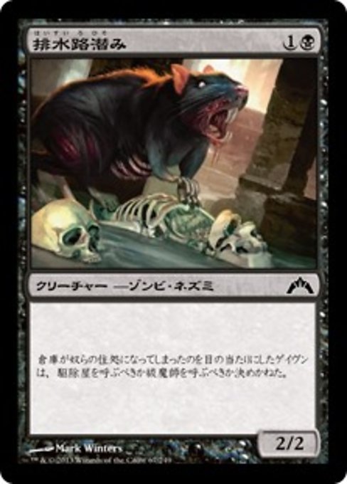 【Foil】【JP】排水路潜み/Gutter Skulk [GTC] 黒C No.67
