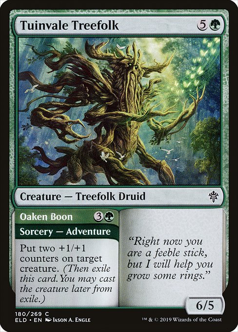 【Foil】【EN】Tuinvale Treefolk // Oaken Boon [ELD] 混C No.180