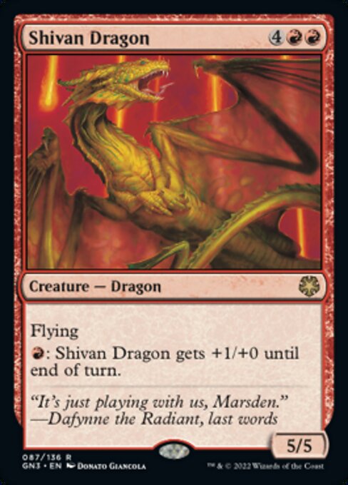 【EN】シヴ山のドラゴン/Shivan Dragon [GN3] 赤R No.87