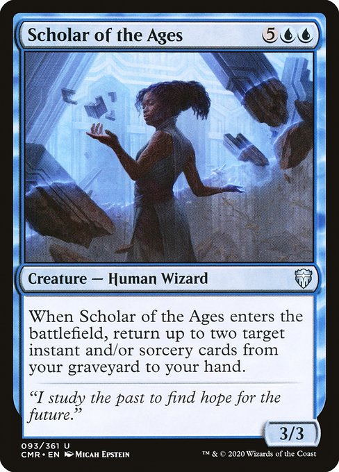 【Foil】【EN】星霜の学者/Scholar of the Ages [CMR] 青U No.93