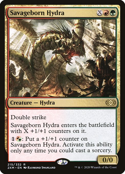 【Foil】【EN】野蛮生まれのハイドラ/Savageborn Hydra [2XM] 金R No.215