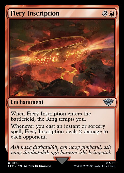 【Foil】【EN】灼熱の銘/Fiery Inscription [LTR] 赤U No.126