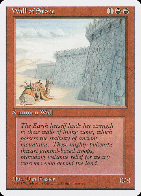 【EN】石の壁/Wall of Stone [4ED] 赤U No.231