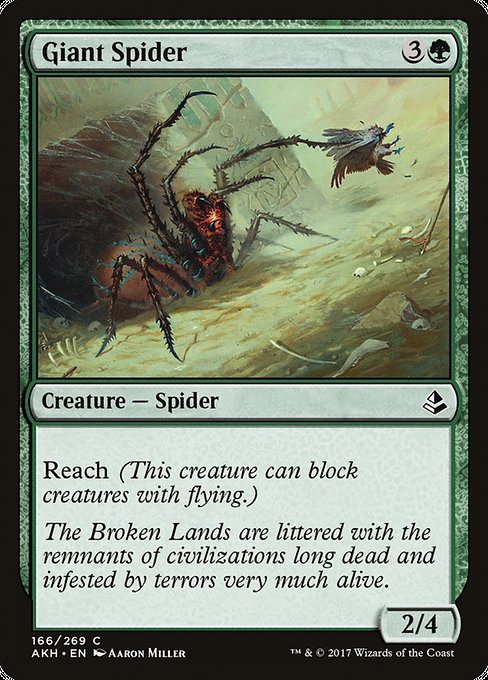 【EN】大蜘蛛/Giant Spider [AKH] 緑C No.166