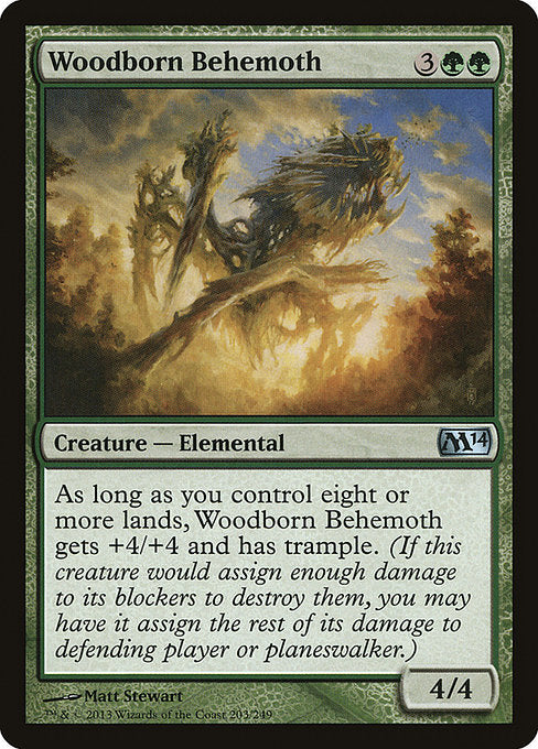 【Foil】【EN】森生まれのビヒモス/Woodborn Behemoth [M14] 緑U No.203