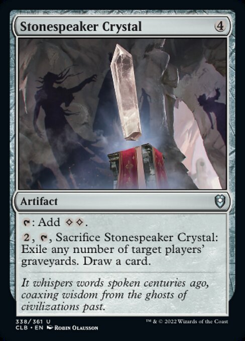 【Foil】【EN】ストーンスピーカー・クリスタル/Stonespeaker Crystal [CLB] 茶U No.338