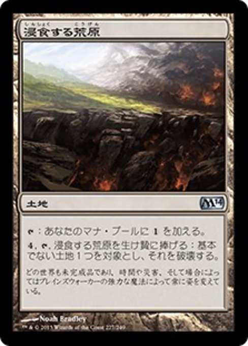 【Foil】【JP】浸食する荒原/Encroaching Wastes [M14] 無U No.227