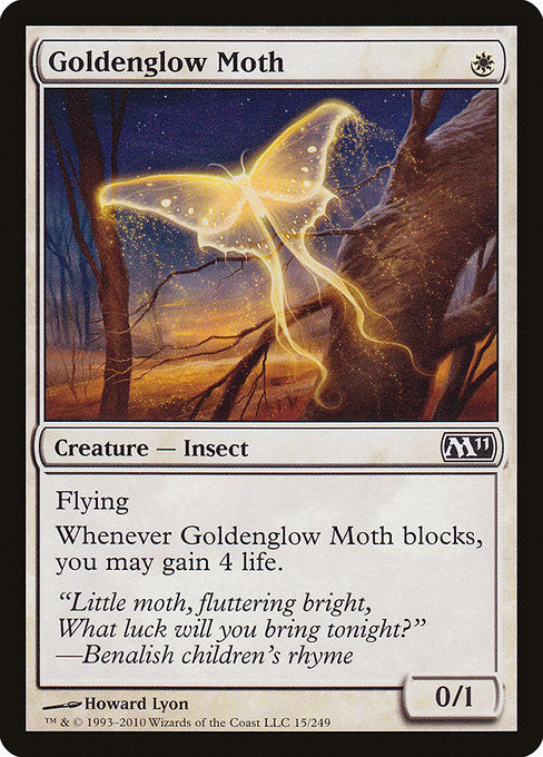 【Foil】【EN】黄金光の蛾/Goldenglow Moth [M11] 白C No.15