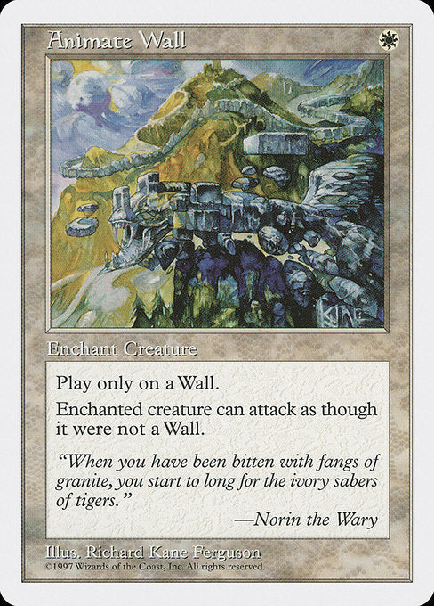 【EN】動く壁/Animate Wall [5ED] 白R No.5