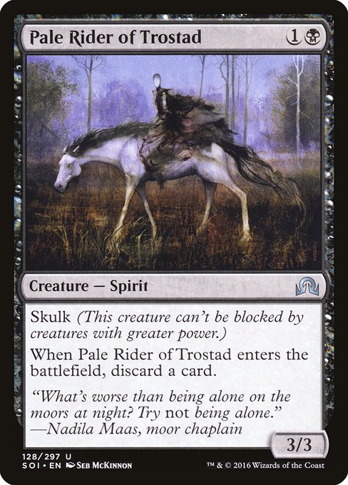 【Foil】【EN】トロスタッドの死騎手/Pale Rider of Trostad [SOI] 黒U No.128