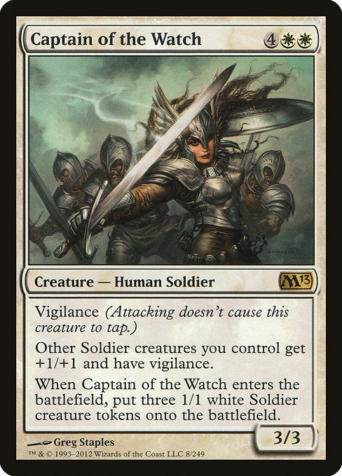 【Foil】【EN】警備隊長/Captain of the Watch [M13] 白R No.8