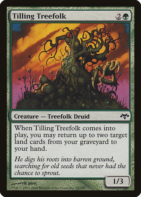 【Foil】【EN】耕すツリーフォーク/Tilling Treefolk [EVE] 緑C No.78