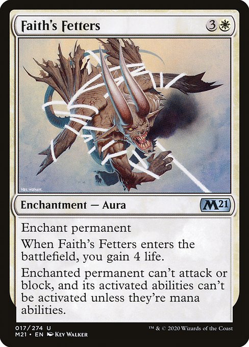 【Foil】【EN】信仰の足枷/Faith's Fetters [M21] 白U No.17