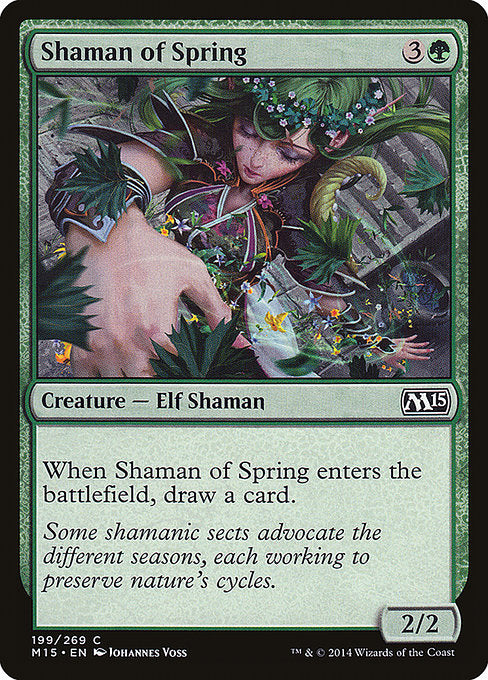 【Foil】【EN】春のシャーマン/Shaman of Spring [M15] 緑C No.199
