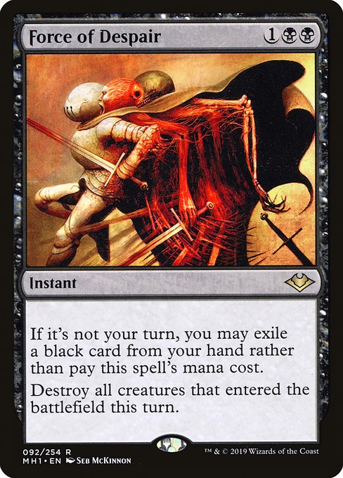 【Foil】【EN】絶望の力/Force of Despair [MH1] 黒R No.92