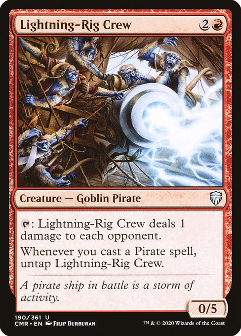 【Foil】【EN】稲妻砲手/Lightning-Rig Crew [CMR] 赤U No.190
