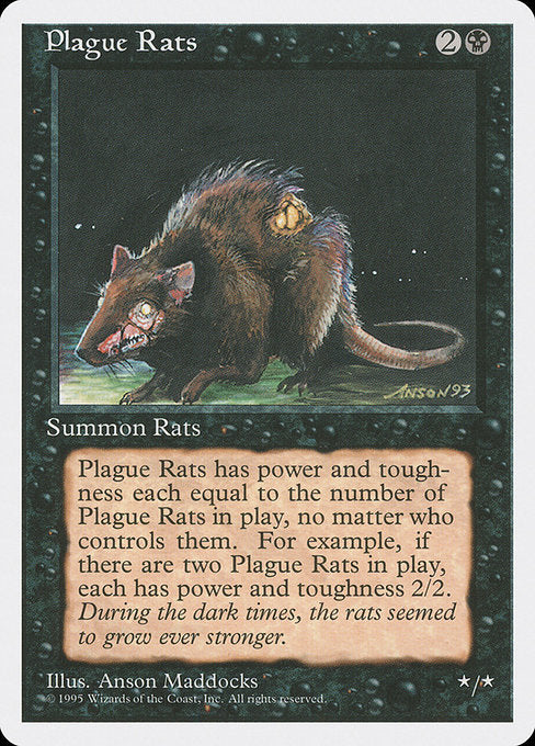 【EN】疫病ネズミ/Plague Rats [4ED] 黒C No.154