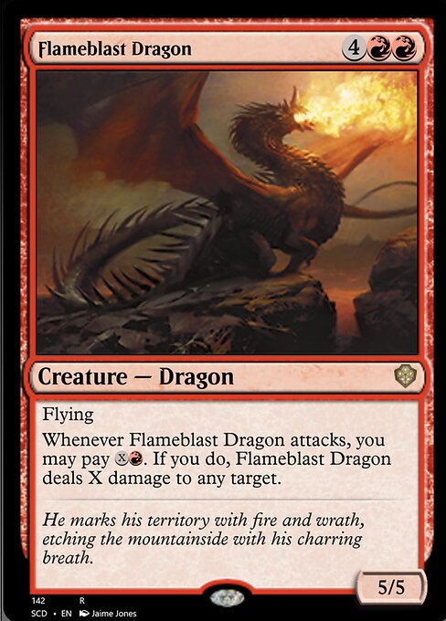 【EN】炎破のドラゴン/Flameblast Dragon [SCD] 赤R No.142