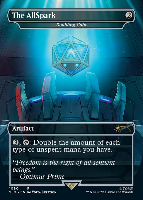 【ボーダレス】【Foil】【EN】Doubling Cube // Doubling Cube [SLD] 白R No.1080