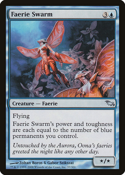 【Foil】【EN】群がるフェアリー/Faerie Swarm [SHM] 青U No.37