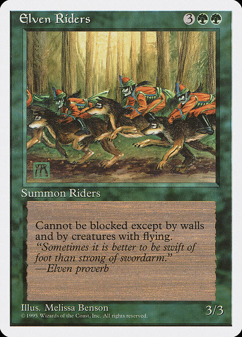 【EN】エルフの騎手/Elven Riders [4ED] 緑U No.242