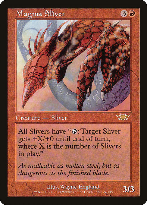 【Foil】【EN】溶岩スリヴァー/Magma Sliver [LGN] 赤R No.107