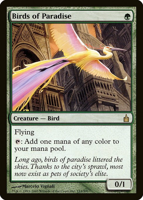 【Foil】【EN】極楽鳥/Birds of Paradise [RAV] 緑R No.153