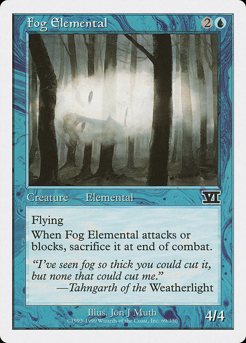 【EN】濃霧の精霊/Fog Elemental [6ED] 青C No.69