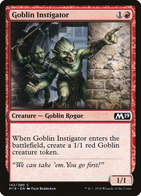 【EN】ゴブリンの扇動者/Goblin Instigator [M19] 赤C No.142