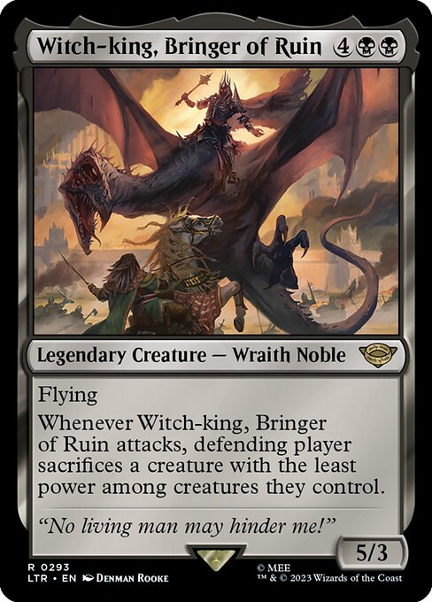 【Foil】【EN】破滅をもたらす者、魔王/Witch-king, Bringer of Ruin [LTR] 黒R No.293