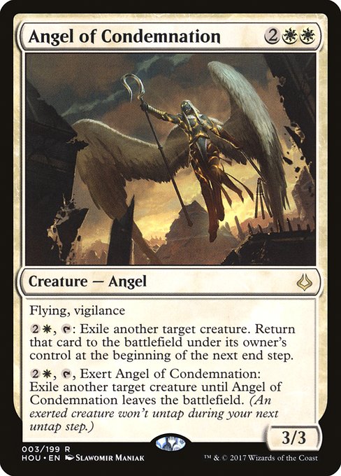 【Foil】【EN】糾弾の天使/Angel of Condemnation [HOU] 白R No.3