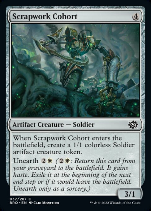 【Foil】【EN】屑鉄造りの軍勢/Scrapwork Cohort [BRO] 茶C No.37