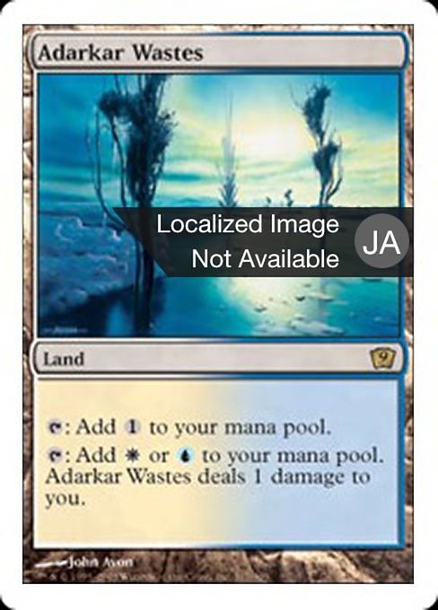 【Foil】【JP】アダーカー荒原/Adarkar Wastes [9ED] 無R No.317
