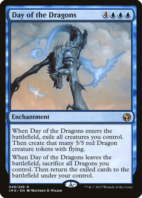 【Foil】【EN】ドラゴンの日/Day of the Dragons [IMA] 青R No.49