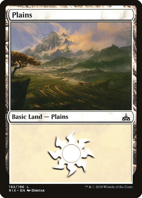 【Foil】【EN】平地/Plains [RIX] 無C No.192