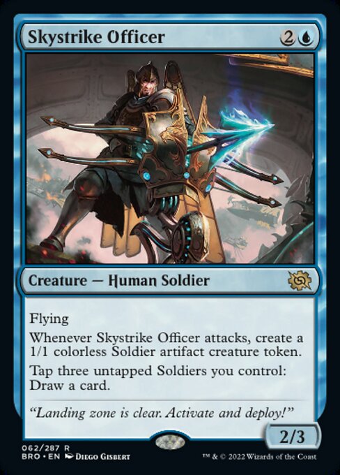 【Foil】【EN】天空射の士官/Skystrike Officer [BRO] 青R No.62