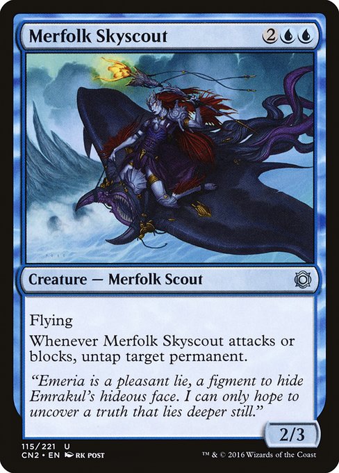 【Foil】【EN】マーフォークの空偵者/Merfolk Skyscout [CN2] 青U No.115