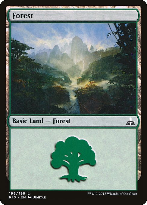 【Foil】【EN】森/Forest [RIX] 無C No.196