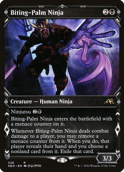 【EN】噛掌の忍者/Biting-Palm Ninja [NEO] 黒R No.338
