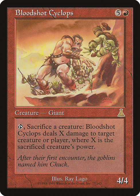 【Foil】【EN】血まなこのサイクロプス/Bloodshot Cyclops [UDS] 赤R No.77