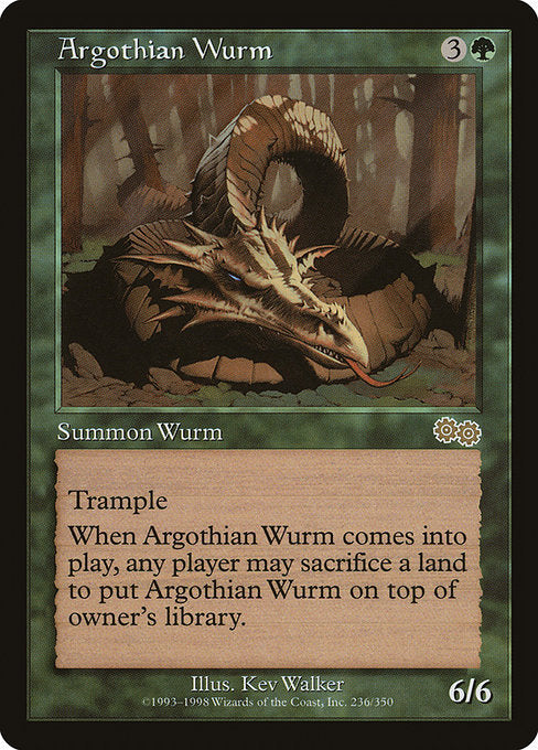 【EN】アルゴスのワーム/Argothian Wurm [USG] 緑R No.236