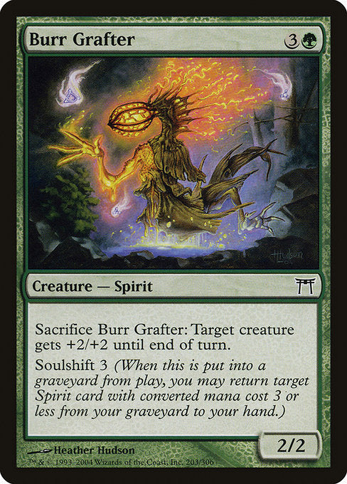 【Foil】【EN】刻みを継ぐもの/Burr Grafter [CHK] 緑C No.203