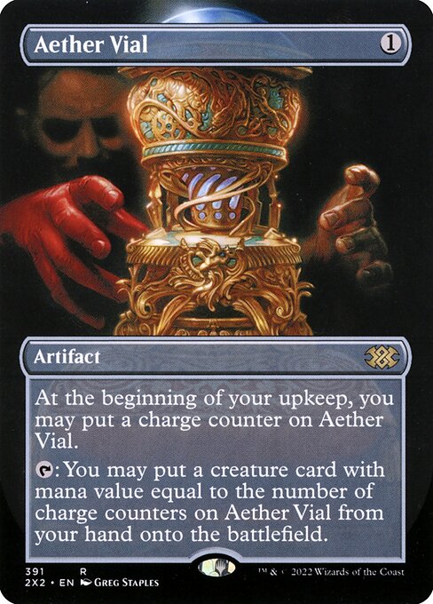 【Foil】【EN】霊気の薬瓶/Aether Vial [2X2] 茶R No.391