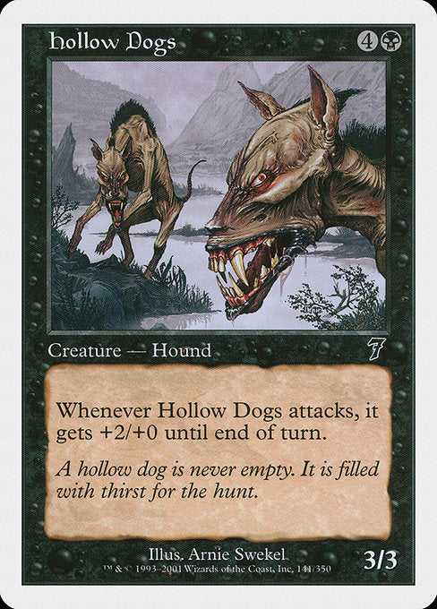 【Foil】【EN】虚ろの犬/Hollow Dogs [7ED] 黒C No.141