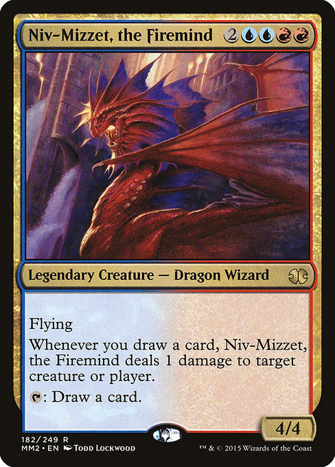 【Foil】【EN】火想者ニヴ＝ミゼット/Niv-Mizzet, the Firemind [MM2] 金R No.182