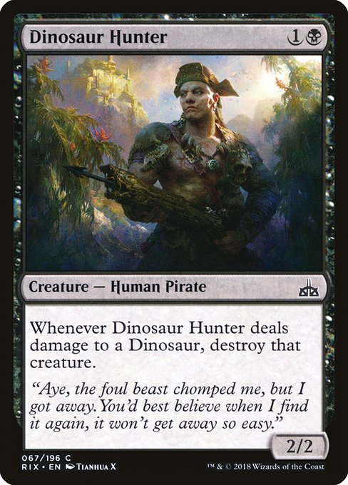 【Foil】【EN】恐竜ハンター/Dinosaur Hunter [RIX] 黒C No.67