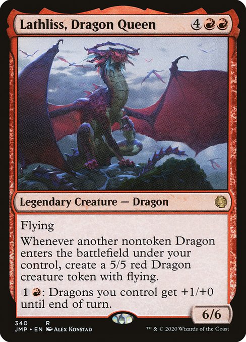 【EN】ドラゴンの女王、ラスリス/Lathliss, Dragon Queen [JMP] 赤R No.340