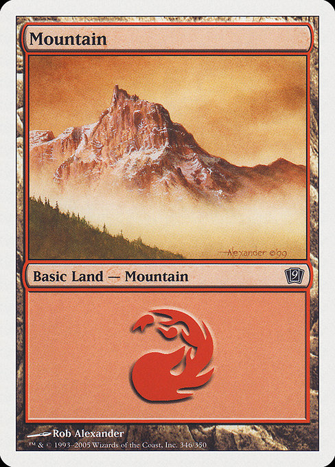 【Foil】【EN】山/Mountain [9ED] 無C No.346